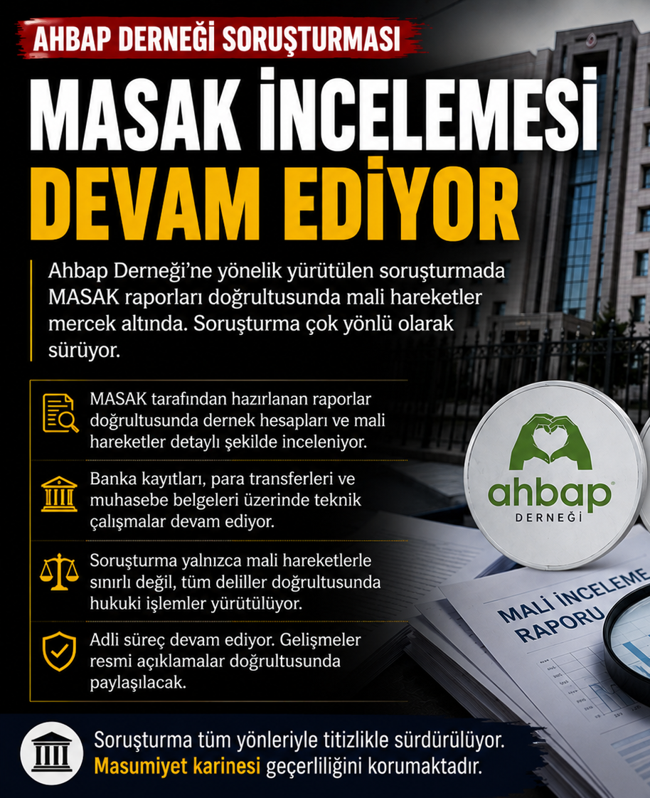 MASAK İncelemesi Ahbap Soruşturmasında Sürüyor